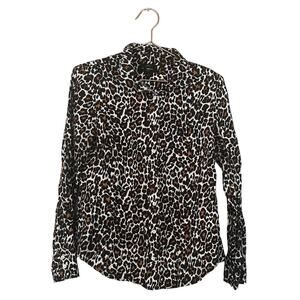 J. Crew leopard-print button-down‎ blouse slim size 4
